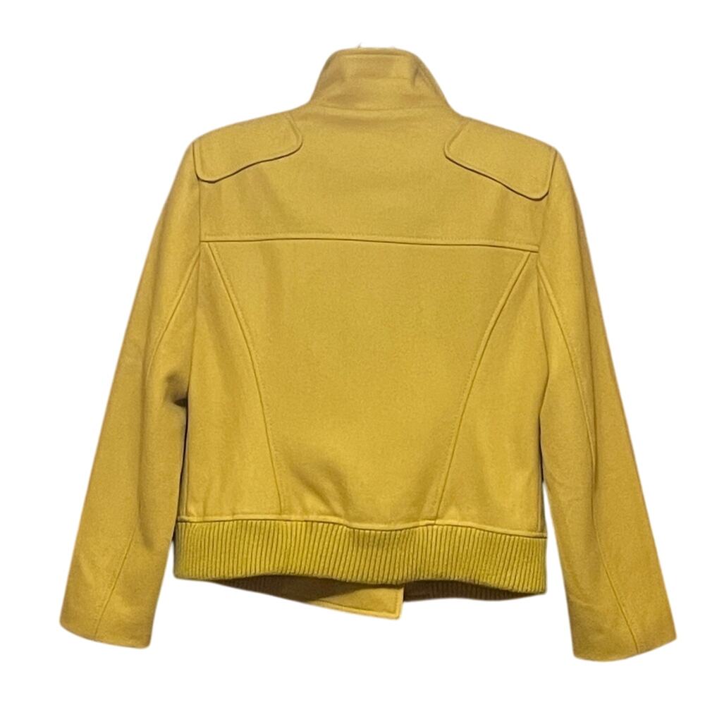 Kenneth Cole Mustard Yellow Cropped Jacket. L - Picture 3 of 6